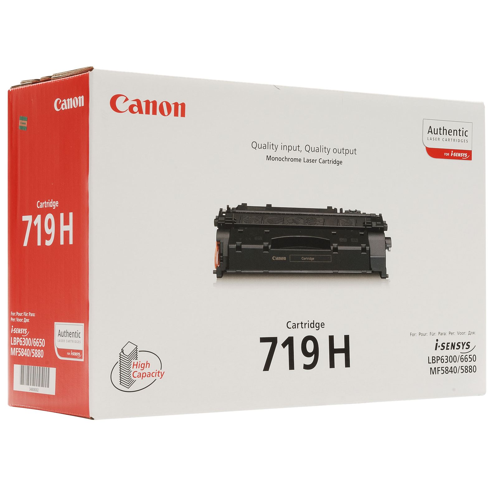 Картридж Canon 719H [ 3480B002 ] (black, до 6400 стр) для LBP-6300/6650 MF5840/5880