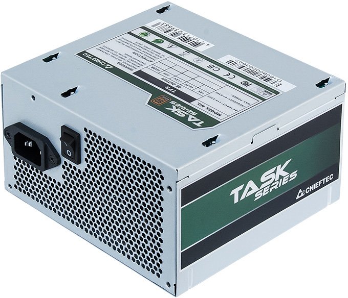 Блок  питания 500 Вт Chieftec TASK Series (TPS-500S) OEM (ATX, +12 В, 80+ Bronze, вентилятор 120 мм, встроенные кабели, без кабеля питания)